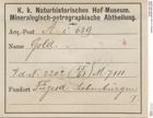 Etiketten zu Gold (NHMW-MIN-Ai689)